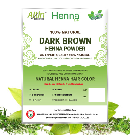 Dark Brown Henna Hair Color